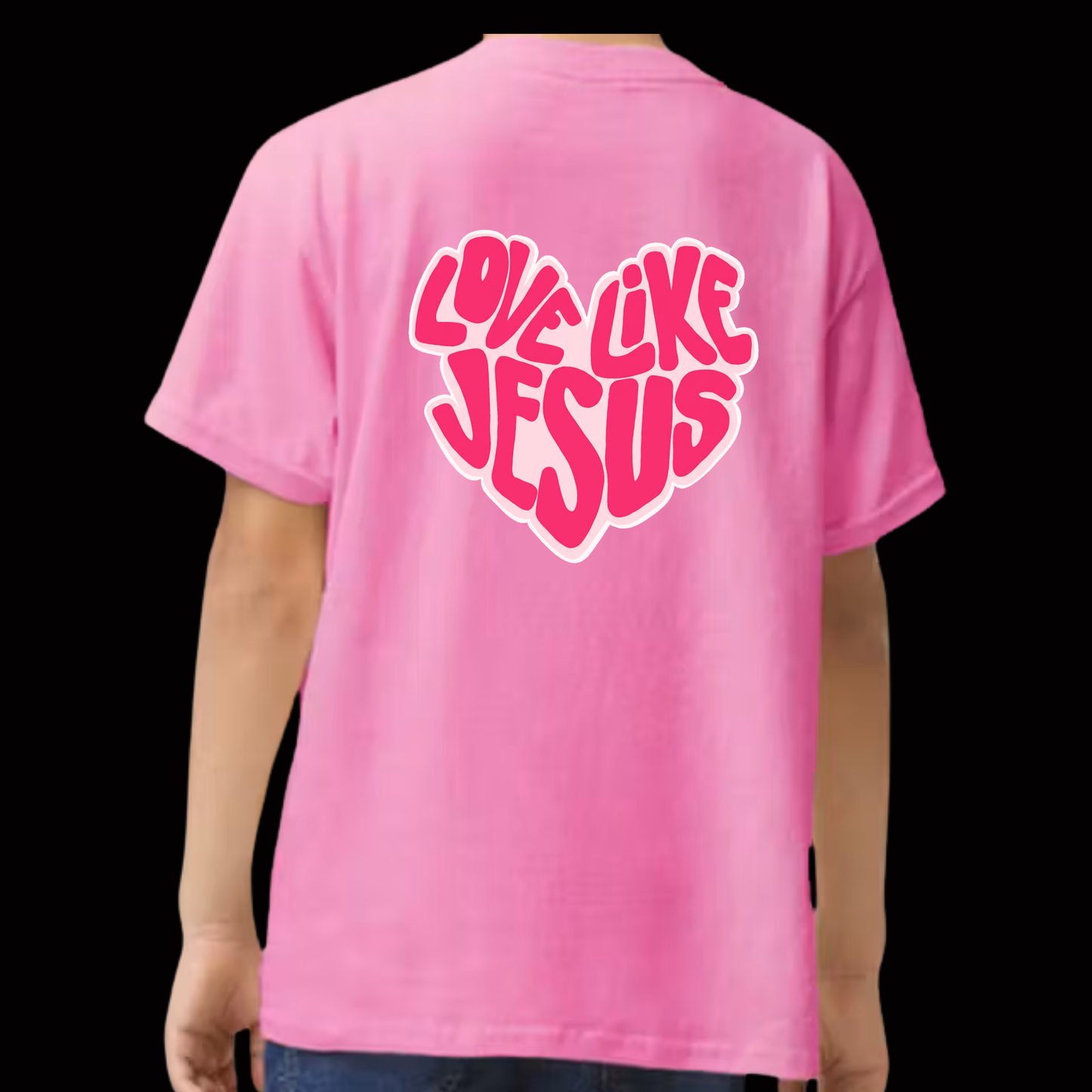 Pink Love like Jesus Tee - Youth