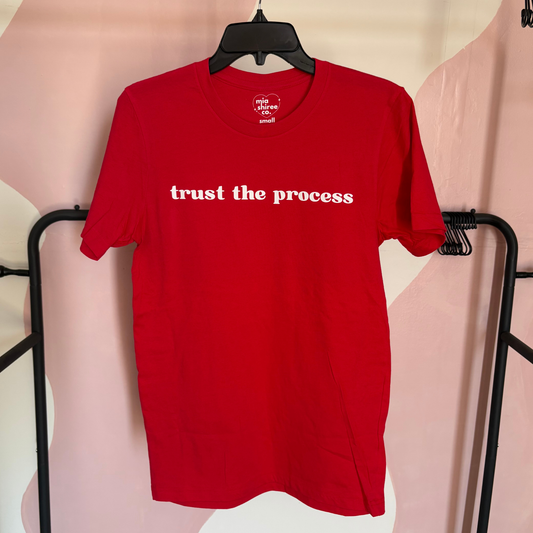 trust the process tee - red (preorder)