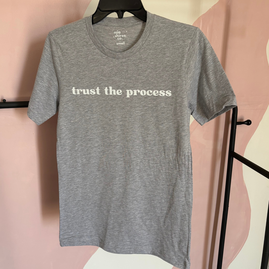 trust the process tee - light gray (preorder)