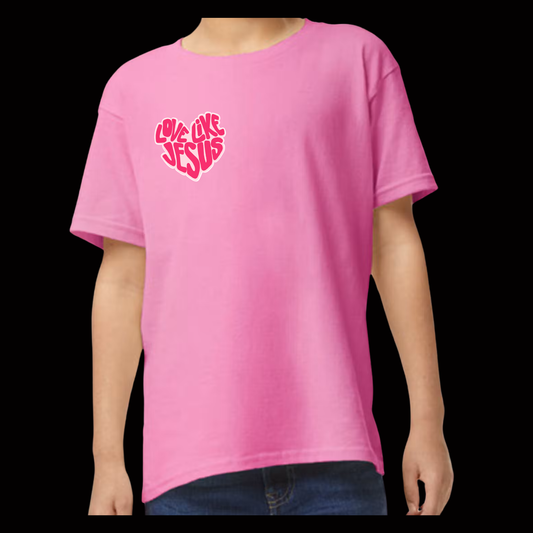 Pink Love like Jesus Tee - Youth